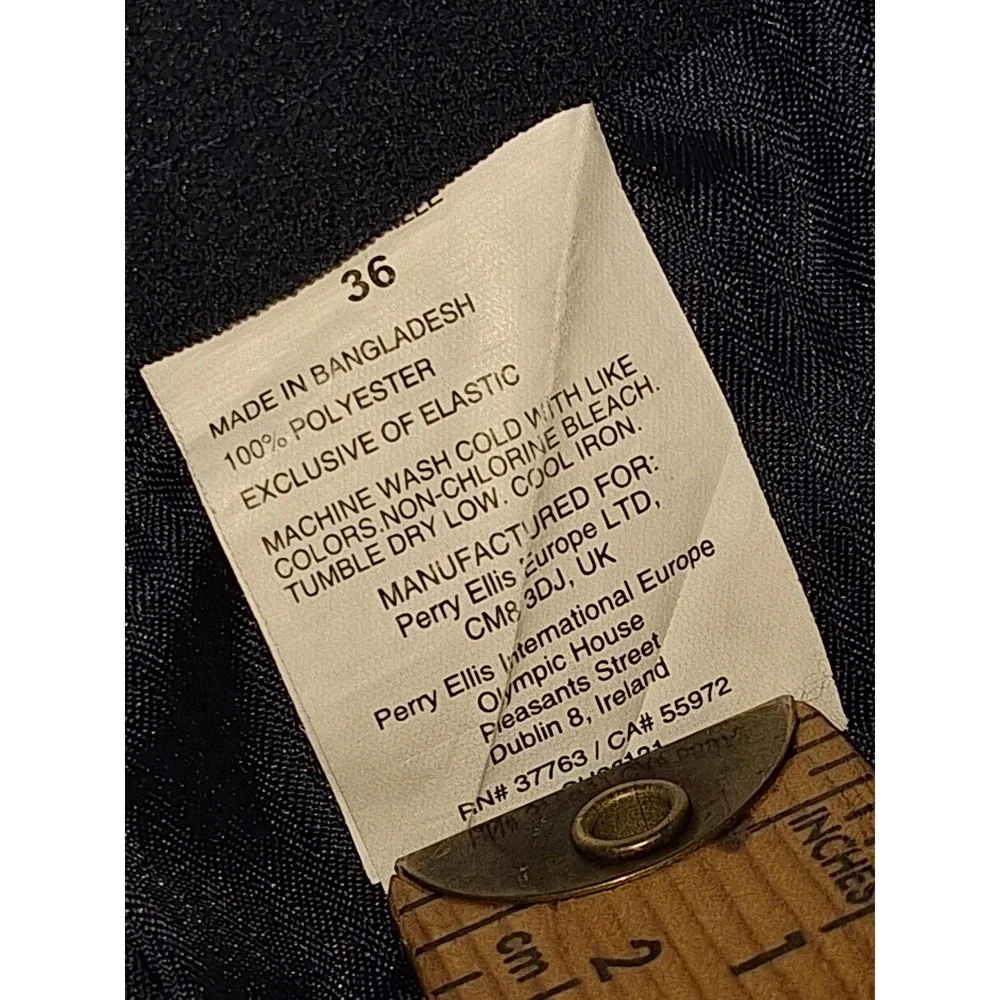 Perry Ellis Mens Shorts Cargo Casual Comfort Relaxed Fit Flat Front Size 36 Blue